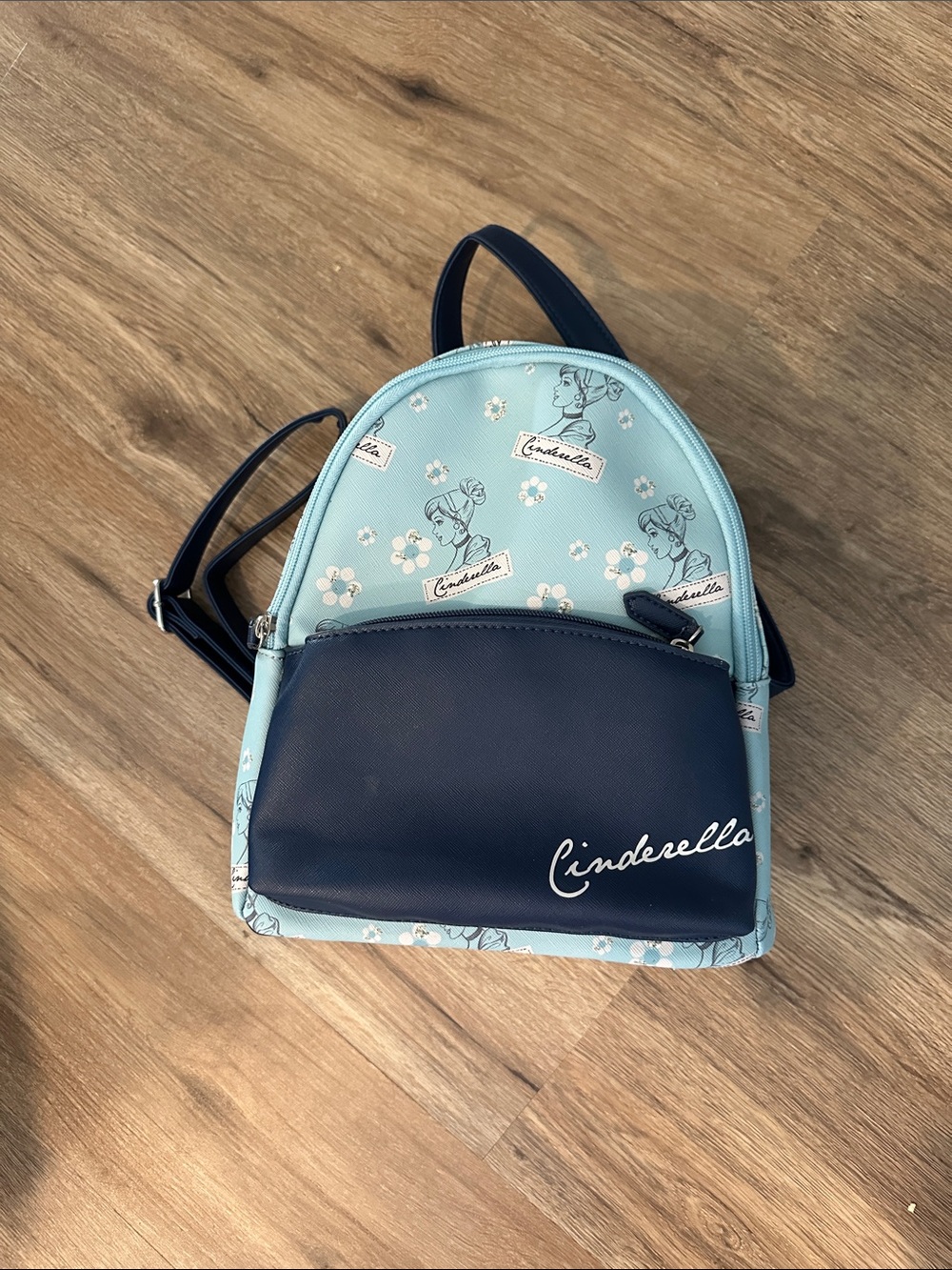Disney Danielle Nicole Cinderella Mini Backpack - Light Blue & Navy